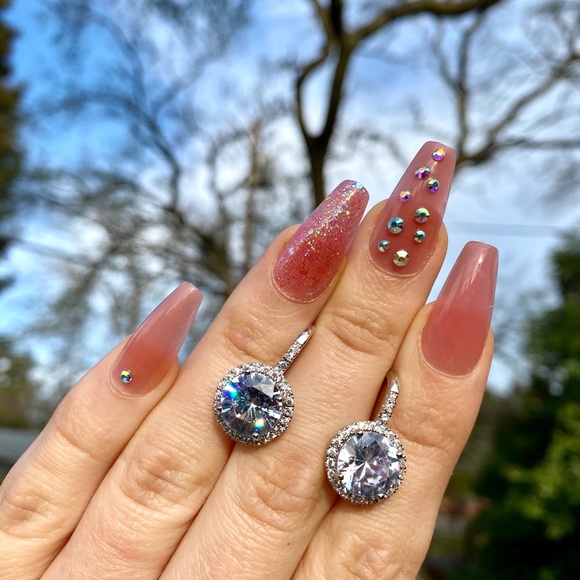 NEW Elegant 925 Silver Drop Earrings Cubic Zircon - Picture 6 of 6